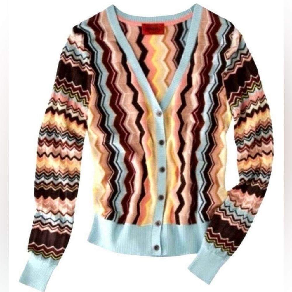 Missoni for Target Cardigan Small Multicolor Zig Zag Pattern